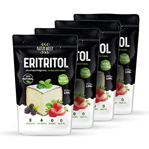 Eritritol | Edulcorante Natural, Sustituto Del AzĂșcar Con Cero CalorĂas, 100% Vegano, Apto DiabĂ©ticos, Dieta Paleo Y Keto (800Gr.)