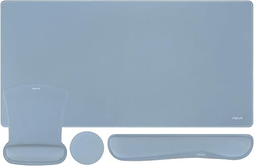 Miniatura 26 de MOSISO Juego de alfombrillas de ratón para teclado, almohadilla grande para gaming y reposamuñecas para teclado, reposamuñecas y posavasos para