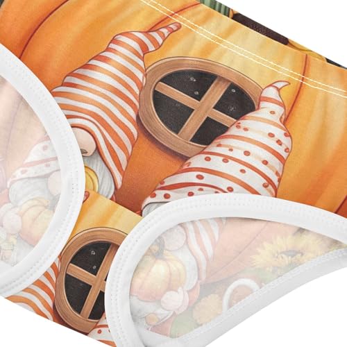 Toddler Underwear Custom 2t Cotton Panties Little Girl Flower Kids Undies Briefs Cute Autumn Gnomes Pumpkin4