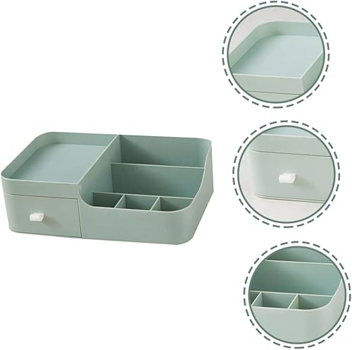 Miniatura 2 de minkissy Caja de almacenamiento de escritorio para el cuidado de la piel, maquillaje, tocador, joyero, organizador de cosméticos, vitrinas de