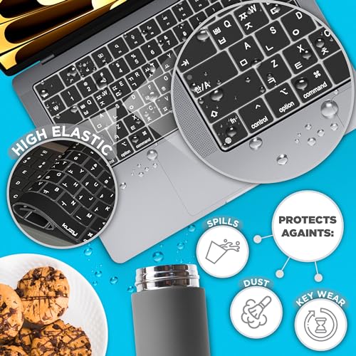 Kuzy K-1254.KOREAN Korean Macbook Pro Keyboard Cover 2024 2023 2022 14 Inch 16 Inch M3 M1 M2 Macbook Air Keyboard Cover 15 Inch 13.6 Inch Silicone Skin Ultra Thin thumb #6