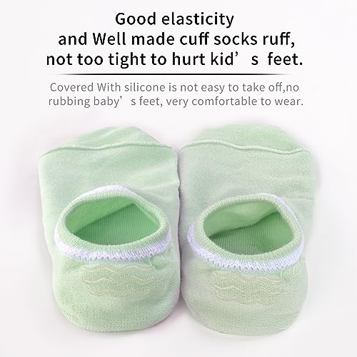 Image of Auranso Girls No Show Socks Toddler Kids Boys Anti Slip Low Cut Socks 10 Pack