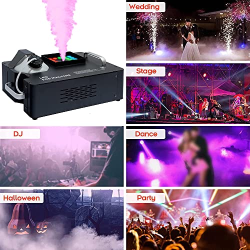 琛胜 Máquina De Humo De 1500 W/3000 W, Máquina De Niebla Vertical con 24 Luces Led De Colores, Efecto Y Control Remoto, para Halloween, Bodas, Discotecas, Fiestas De Navidad, Actuaciones De DJ,1500W 5 琛胜 Máquina De Humo De 1500 W/3000 W, Máquina De Niebla Vertical con 24 Luces Led De Colores, Efecto Y Control Remoto, para Halloween, Bodas, Discotecas, Fiestas De Navidad, Actuaciones De DJ,1500W - Imagen 6