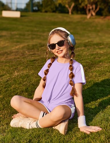 Image of Arshiner Girls Clothing Sets Twist Front Top and Shorts 2 Piece Outfits Activewear Tracksuit 5-14 Year