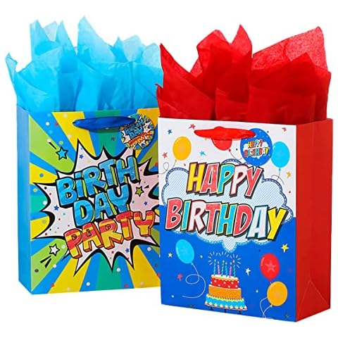 Cootato Große Geschenktüte mit Seidenpapier, Geburtstag Geschenktüte Cover