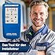 PeakTech 2525 Drehfeldmessgerät 3 Phasen, Drehrichtungsanzeiger/Digital Drehfeld Messgerät für Kraftstrom Motor und Phasenprüfer für Drehstrom, Drehfeldmesser mit LED Anzeige, P 2525