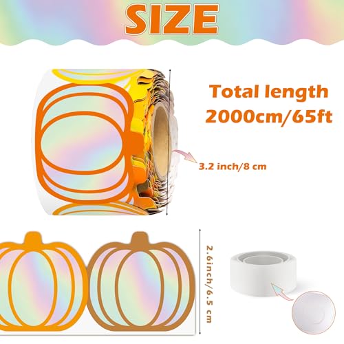 Image of BeYumi Fall Pumpkin Border Trim - 65ft Holographic Border Classroom Decor