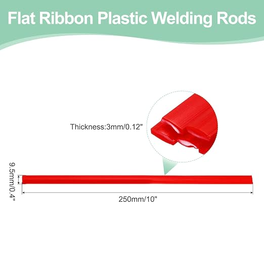 MECCANIXITY 10 electrodos de soldadura plásticos 9.5mmx250mm rojo miniatura 2