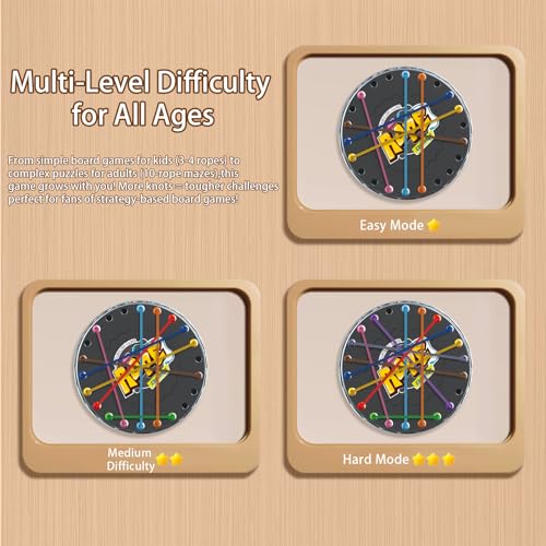 image for lartoys Rope Untangling Puzzle Game, Mini Travel Size Educational Stra