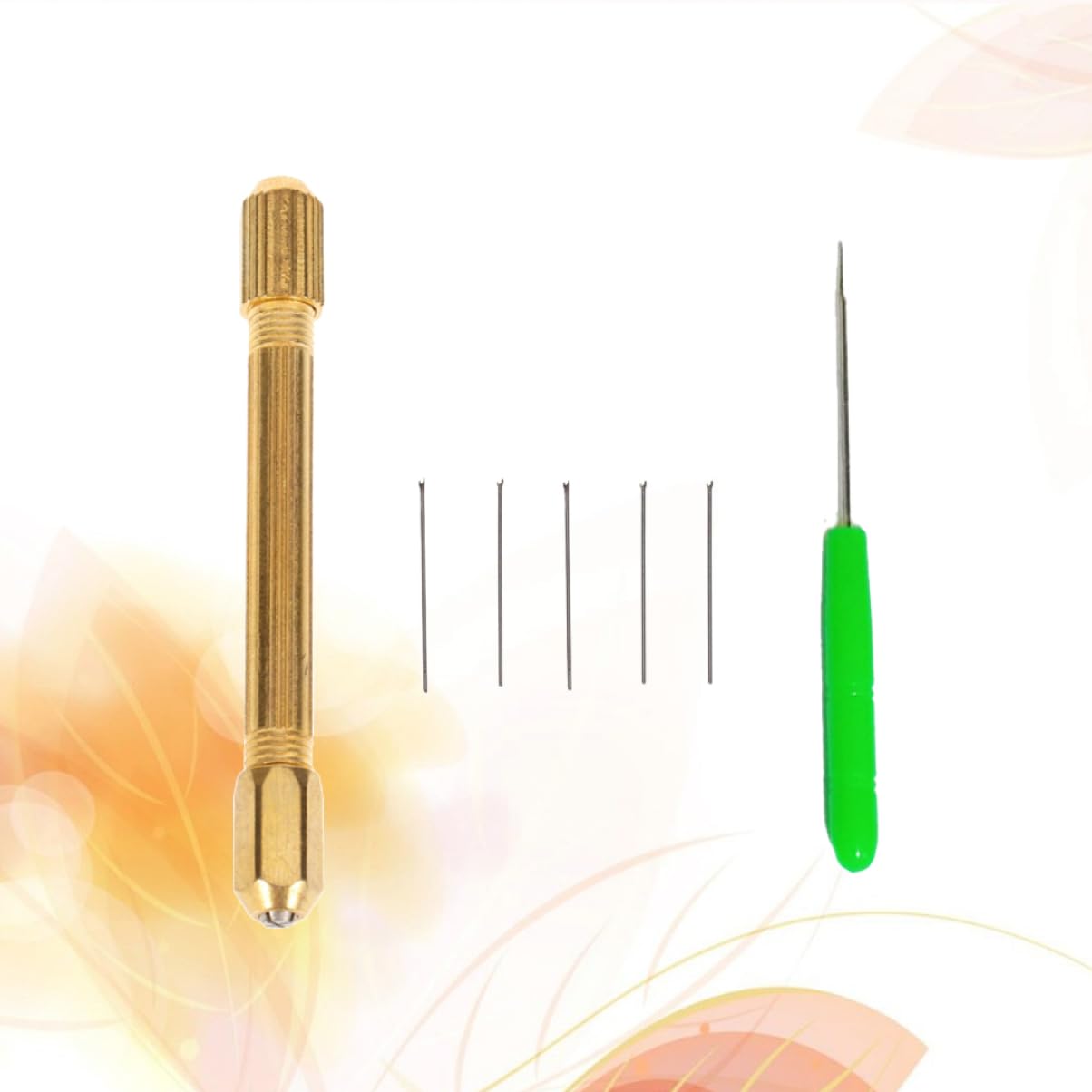 NUOBESTY 21 Piezas agujas de peluca de acero agujas de ganchillo ganchos de crochet pelucas kit de ganchillo Gancho de crochet latón suministros para el cabello aguja de gas tejer bebé