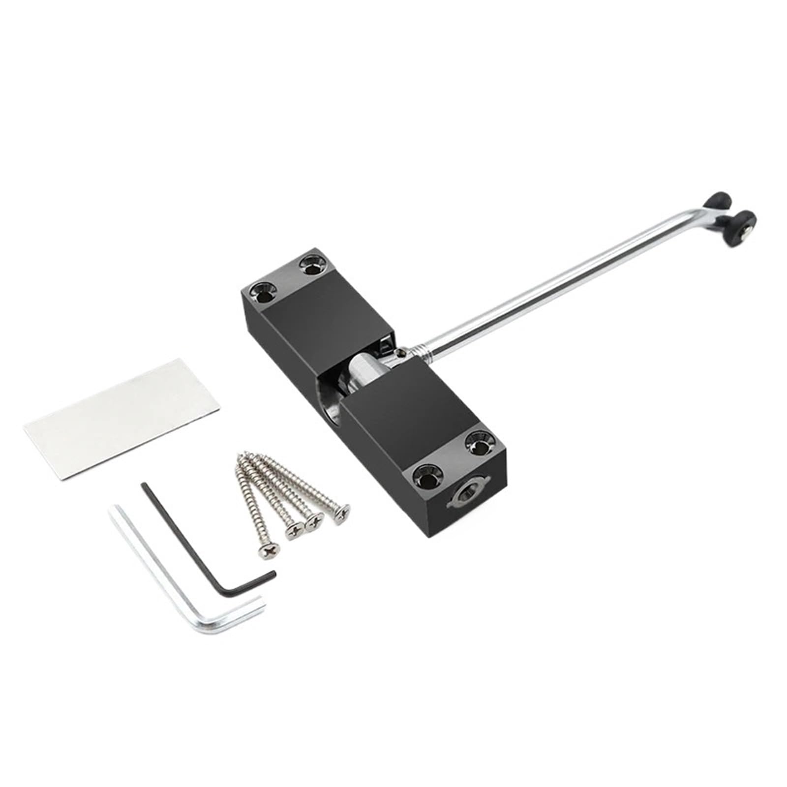 2 pezzi chiudiporta a molla cerniere for porte regolabili automatiche in acciaio inossidabile fermaporta di sicurezza domestica ferramenta for for mobili Per Porte(Black)