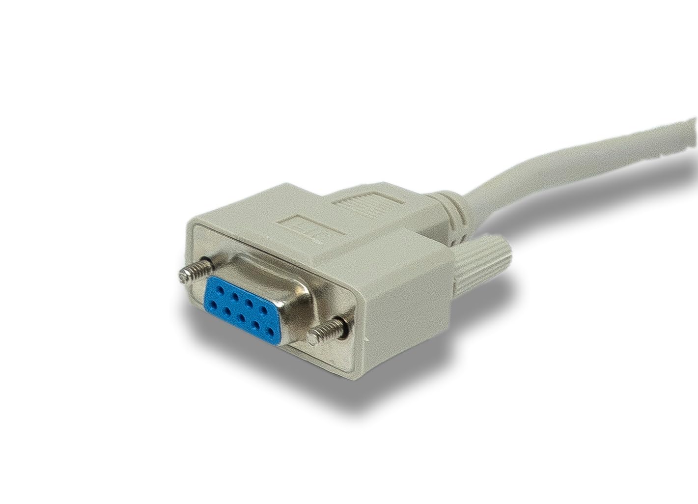 System-S D Sub Null Modem Cavo 10 m 9 Pin Femmina a Femmina RS232 DB9 Adattatore Grigio