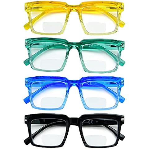 CessBlu 4 Pack Bifocal Reading Glasses for Women Readers Fashion Bifocals +1.5 Cover
