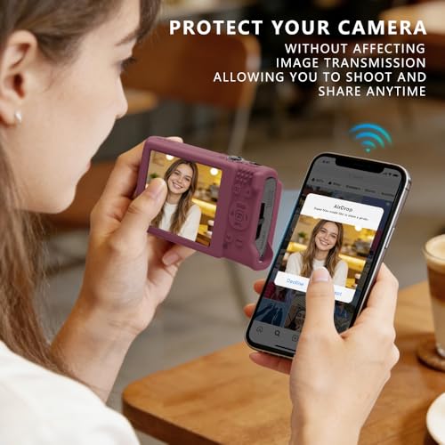 Funda de silicón para Canon PowerShot ELPH 360 con protector miniatura 5