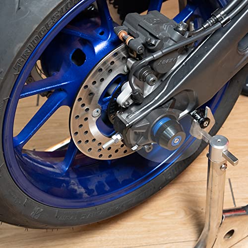 Motorcycle YZF-R7 Front Rear Wheel Slider Axle Fork Sliders Frame Falling Side Protector Anti Crash Pad Protection Kit for YZF R7 YZFR7 2021 2022 2023 Motorbike Modified Parts (Blue)