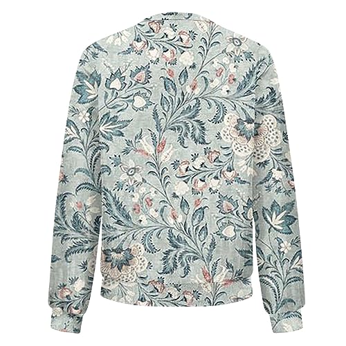 Women's Plaid Zip Up Long Sleeve Bomber Jacket Lightweight Outerwear with Pockets Short Winter Windbreaker Coat2