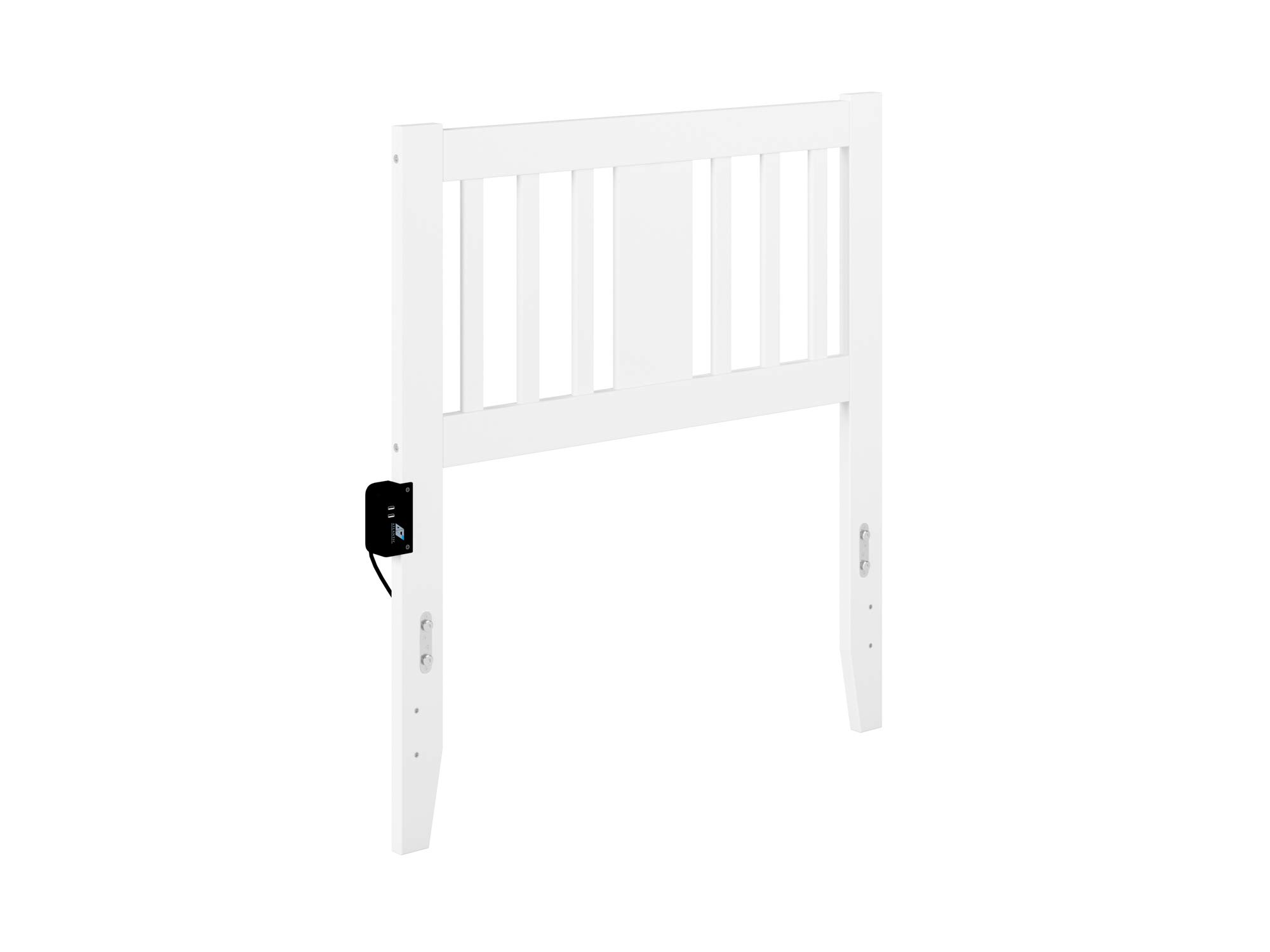 AFI Tahoe Twin Headboard with USB Turbo Charger in White