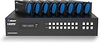 Vista 13 de OREI Matriz extensor HDMI 4K 4x4 profesional - HDBaseT UltraHD 4K @ 60Hz 4:2:0 sobre cable CAT5e/6/7 individual con conmutador HDR y control IR