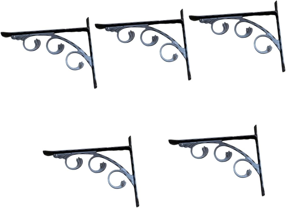 Lurrose 5pcs Sturdy Brackets for Shelves DIY Floating Shelf Bracket Decorative Wall Mount