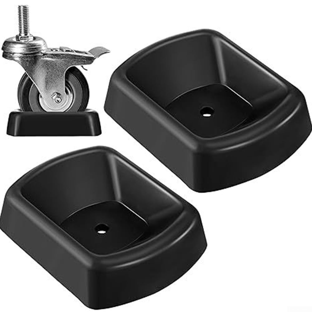 Lot de 2 cales de roue en caoutchouc robuste pour roulettes de 15,2 cm, pour remorques de camping-car et bateau (2 pièces)