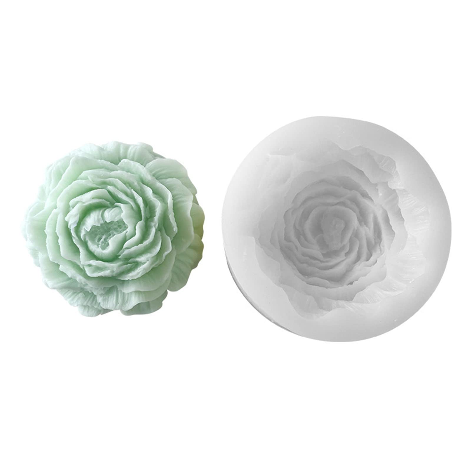 XuQiZZpp Peony Chocolate Fondant Silicone Molds Epoxy Resin Ornaments Making Soap Melt Clay Home Decorations Ornaments Decoration Molds for