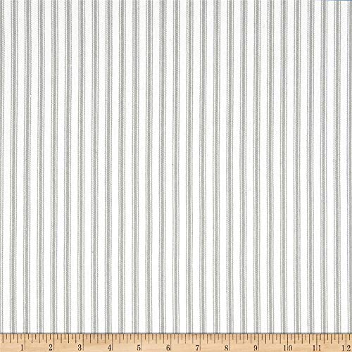 Waverly Classic Ticking Duck Nickel, Fabric by the Yard Waverly Classic Ticking Duck Nickel, Fabric by the Yard