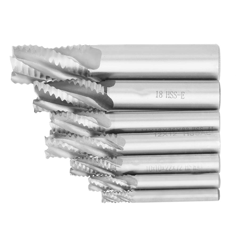 Schaftfräser, Fräserfräser, Schruppfräser, Schruppspanner, 4 Nuten 6-20 mm 7 Stück/Satz für die professionelle Feldfräsmaschinenfabrik der Industrie