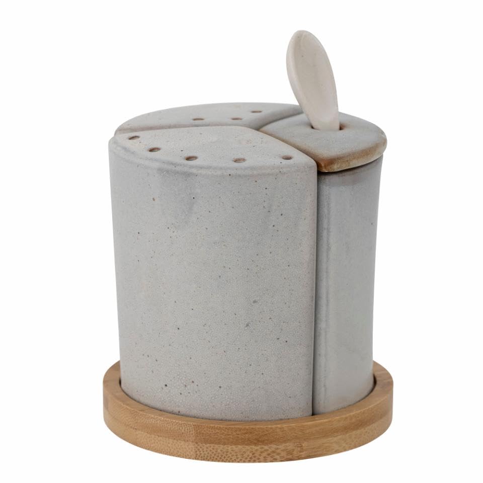 Josefine Salière et poivrière en grès Gris