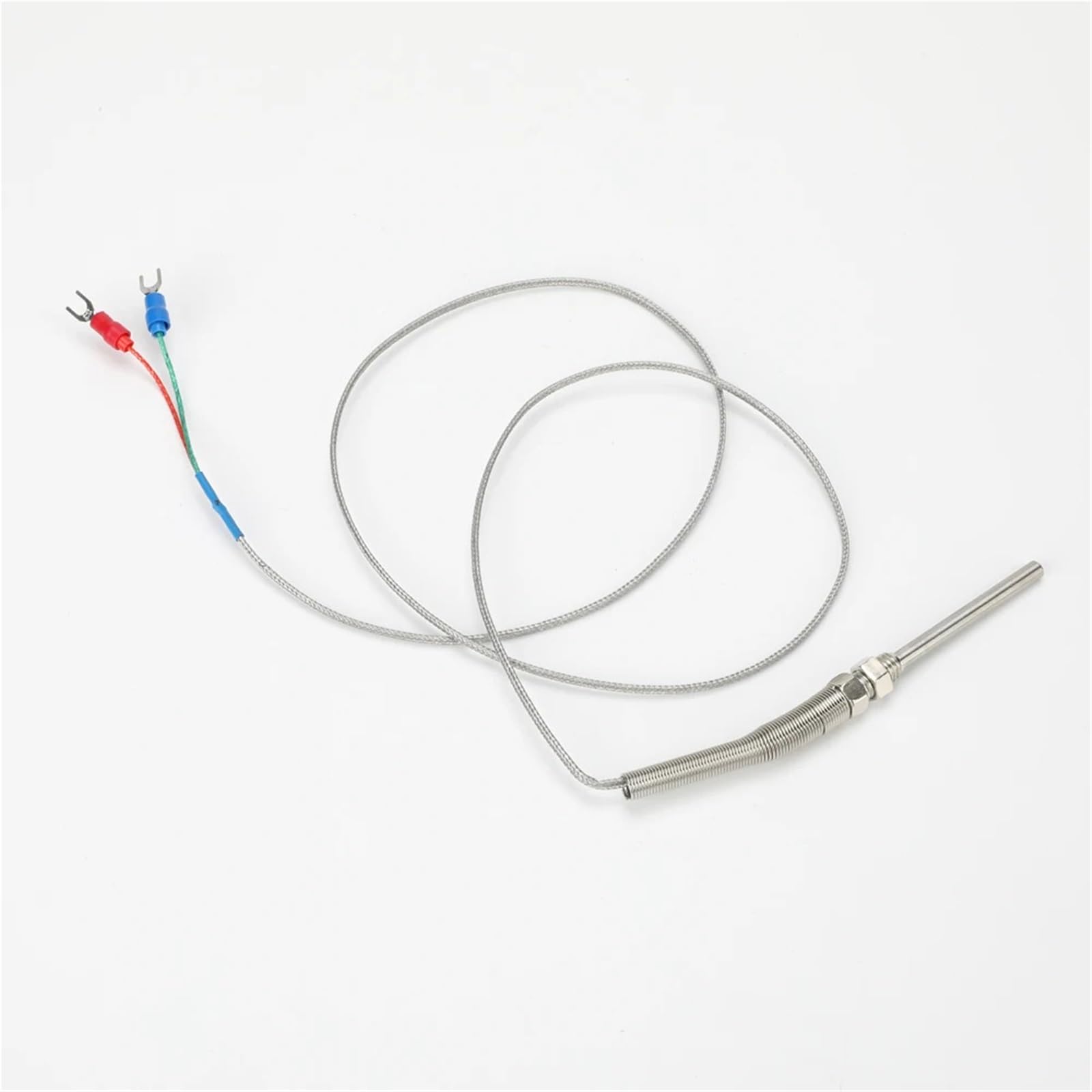 Najbardziej idealny czujnik temperatury, 1M 2M, typ K, termopara ze stali nierdzewnej 0-800℃, średnica 5 mm, gwint M8 50 mm/100 mm/150 mm/200 mm (długość kabla 1M, 150 mm)