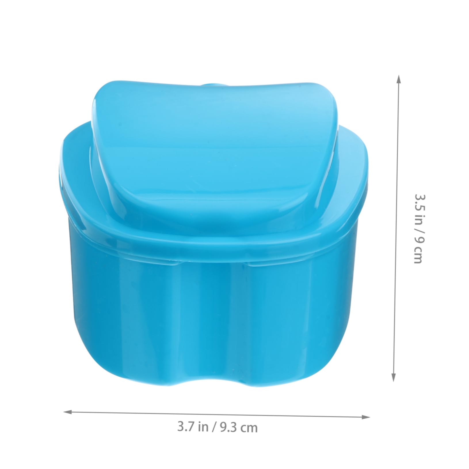 minkissy Supporto Per Protesi Dentaria Cestello Di Risciacquo Integrato, Formato Compatto e Resistente, Per Anziani e Ragazzo Ragazza, Facile Da Trasportare (azzurro)