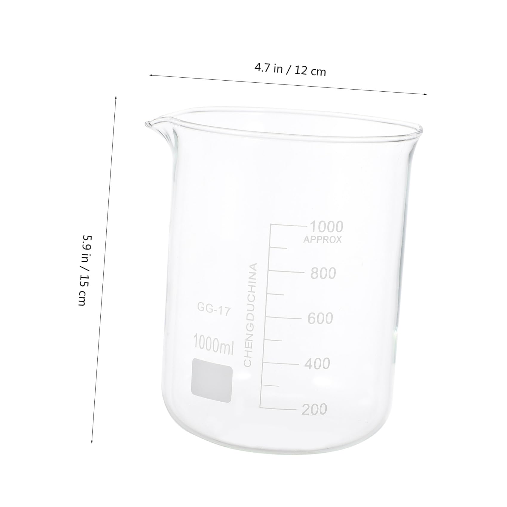 Mobestech Vasos Medidores De 5 Uds Con Escala Vaso De Vidrio Transparente Vasos Mezcladores De Resina Epoxi Vasos Medidores De Vidrio Para Líquidos Epoxi Transparente Vaso Medidor Ml Escala