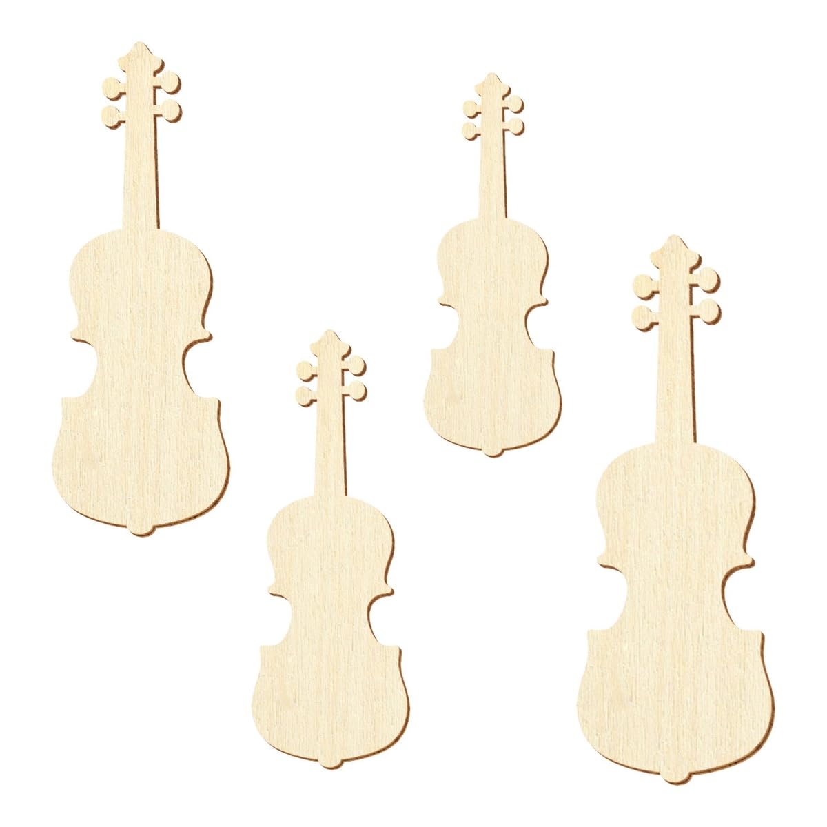 Holz Bratsche - Deko Zuschnitte 5-50cm, Größe:28cm, Pack mit:10 Stück