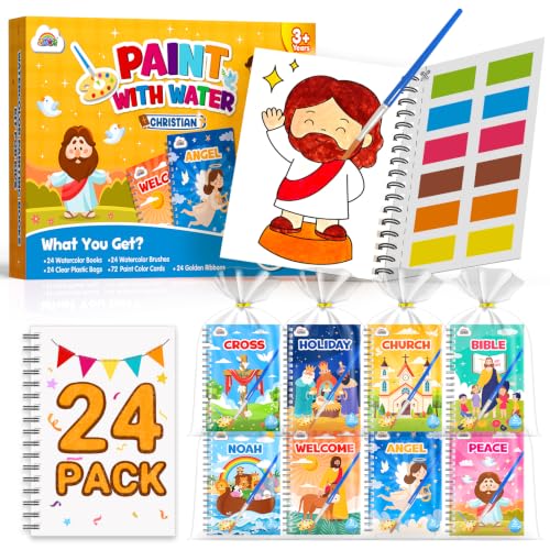 Image of ZMLM 24 Pack Christian Coloring Books - Birthday Party Favors for Kids 4-8