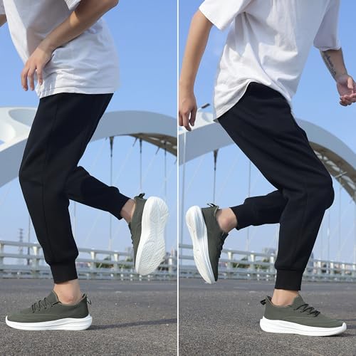 Image of VAMJAM Men's Running Shoes Slip On Walking Shoes Non Slip Lightweight Workout Breathable Gym Sneakers Fashion Mesh Sneakers