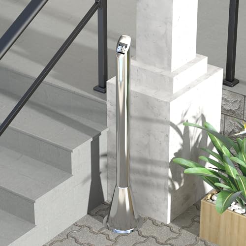 Image of AIWFL Stainless Steel Butt Receptacle Disposal Outdoor Floor Standing Ash Bin Commercial Trash Can for Homes Offices Restaurants Bars Convenience Stores