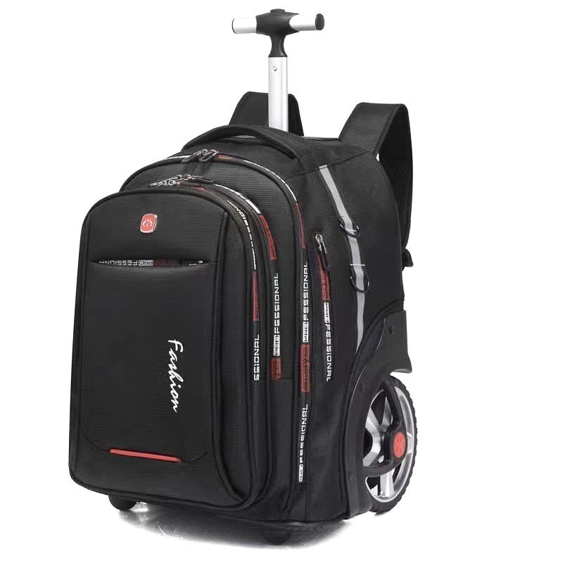 YWAOTRGYRolling Backpack for Adults, 22 Inch Laptop Backpack with Wheels, Waterproof Roller Backpack, Wheeled Backpack, Black, 22inch, Rolling Backpack for Travel and Business