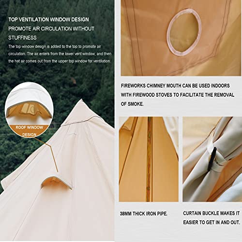 Carpa Yurt con Forma de Campana para 3-8 Personas miniatura 7