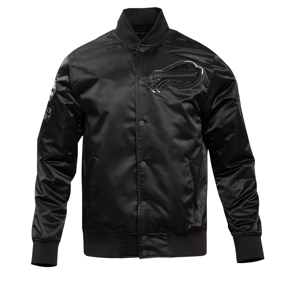 Pro Standard Mens NFL Classic Triple Black Satin Jacket