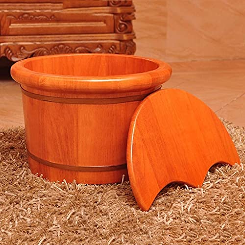 Spa para pies de madera maciza 26 cm con tapa