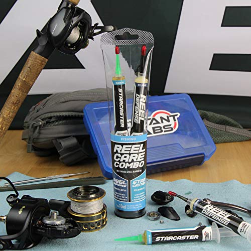 Extant Labs Reel Care Combo: Fishing Reel Oil and Grease Kit, 2X 10ml Syringe - Spinning, Baitcasting, Freshwater, Saltwater, Hardwater Reel Maintenance - Low Temp Performance -50F/-40C - Thumbnail 7
