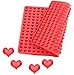 Silikon-Backmatte zum Backen, Backformen, Keksform, Haustier-Schüsselmatte,255 Mulden, Haustier-Leckerlis, Mini-Herz-Form für Kekse, Haustier-Leckereien, Backform/kleine Punkte, Kuchendekoration (rot)
