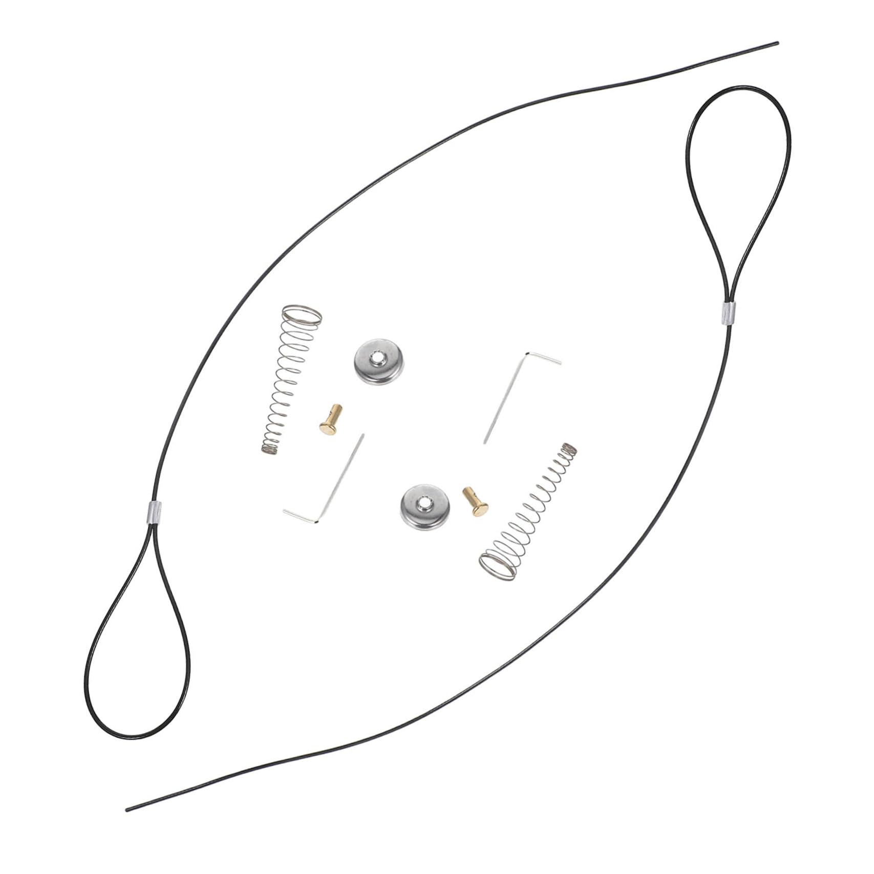 LIFKOME 2 Juegos de Pestillo de Puerta Cable para Puertas de Madera y Metal, Cierre de Resorte y Material de Acero Inoxidable, Adecuado para Apertura y Cierre Seguro