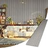 PVC 3D Wood Wall Panels Peel and Stick - 236" x 15.7" Light Grey Faux Wood Slat Wallpaper - Wooden Gray Grain Look Self-Adhesive Waterproof Paneling - Soundproof Walls Panel for Interior Wall Decor