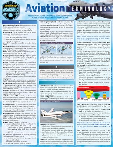Aviation Terminology: a QuickStudy Laminated Reference Guide