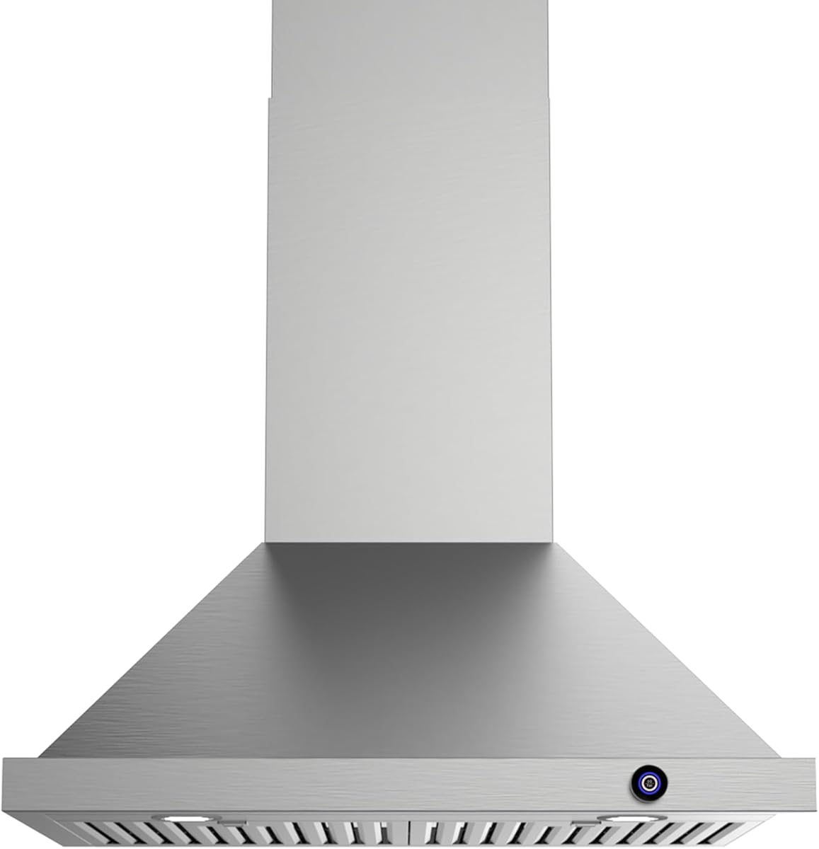 JOCO 30 Inch Wall Mount Range Hood, 900 CFM Stainless Steel Kitchen Chimney Vent Hood, Convertible for Ducted or Ductless Installation, 4-Speed Knob Control P02-30K