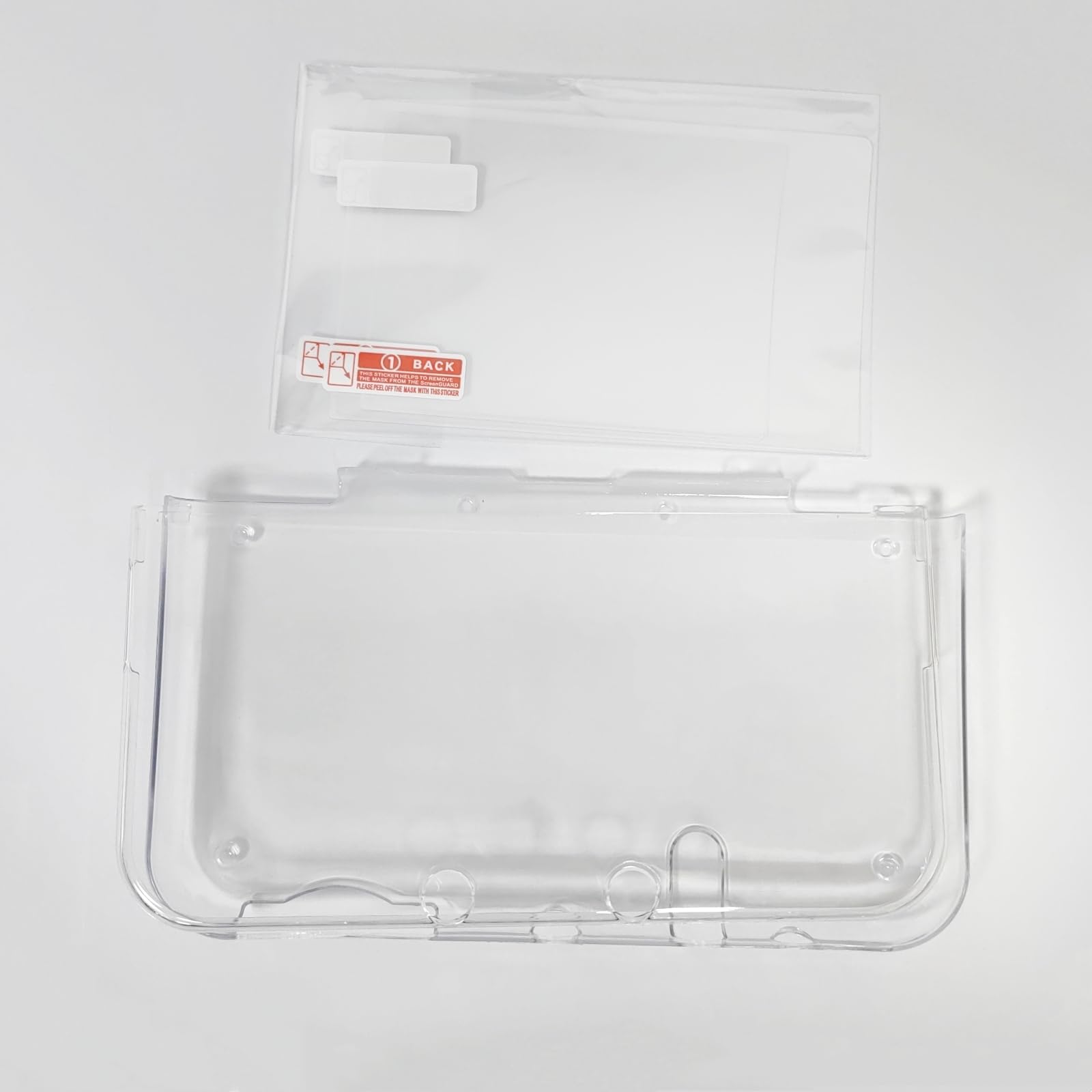 Hzxkqmil Etui Ochronne dla Nintendo New 3DS XL LL, Przezroczysta Twarda Obudowa Osłona Ochronna + 1 Zestawy Foli Ochronnych na Ekran dla New 3DS XL/LL Konsoli