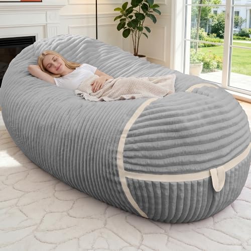 Image of 6FT Bean Bag Chair 6'Giant Bean Bag Chairs with Adults, Large Beanbag Chair