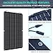 AUECOOR ETFE Monocrystalline Flexible Solar Panel 100W 12V Off-Grid for RV Boat Cabin Van Car Uneven Surfaces Bendable