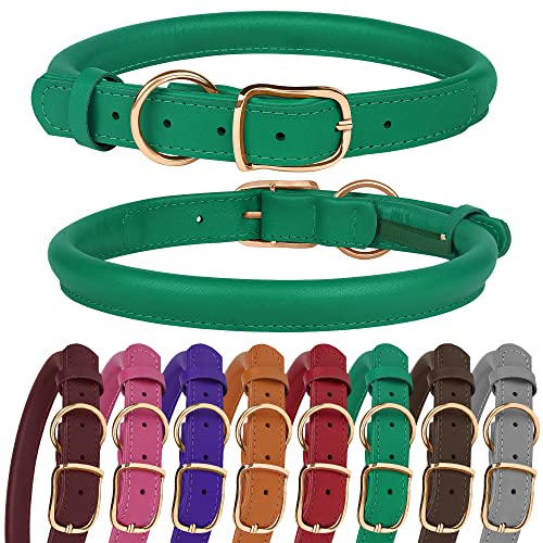 Collier en cuir roulé pour chien MUROM fini les poils emmêlés