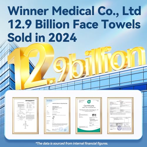 Image of Winner Face Towels Soft Pack, 100% USDA Biobased Facial Towels, Unscented Cotton Tissues for Sensitive Skin, OEKO-TEX Certified Face Towelettes Disposable, Makeup Remover Dry Wipes, 100 Ct, 1 Pack